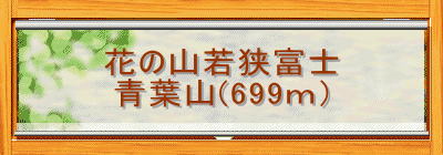 花の山若狭富士
青葉山(699m)