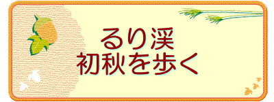 るり渓 初秋を歩く