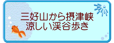 三好山から摂津峡 涼しい渓谷歩き