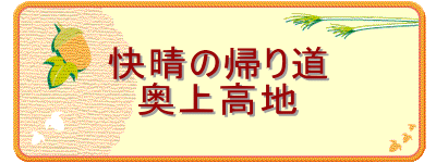 快晴の帰り道
奥上高地