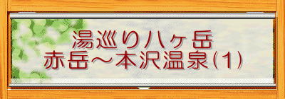 湯巡り八ヶ岳
赤岳〜本沢温泉(1)