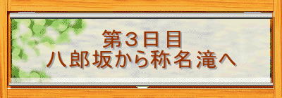 第3日目
八郎坂から称名滝へ