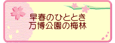 早春のひととき 万博公園の梅林